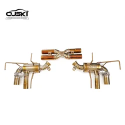 Estilo trasero de gato con escape de tubo medio de tubo X adecuado para Ferrari F12 berlinetta/TDF 6,3 V12 2013-2017 escape de aleación de titanio