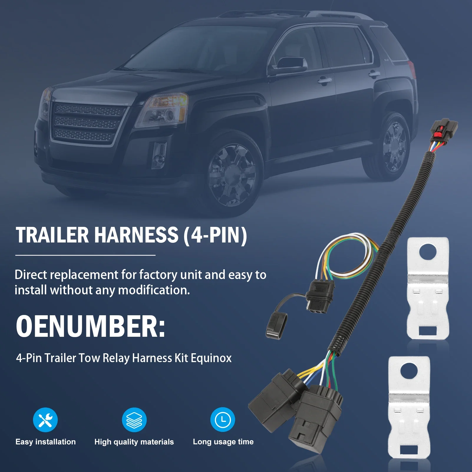 Arnés Remolque 4 Patillas - Chevrolet Equinox 2018-2024 GMC Terrain - imagen 2