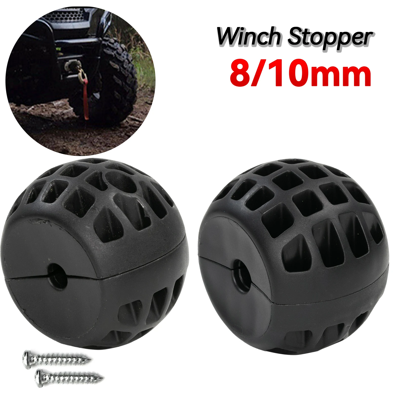 Tope para cabrestante con amortiguador de goma 8/10 mm ATV UTV