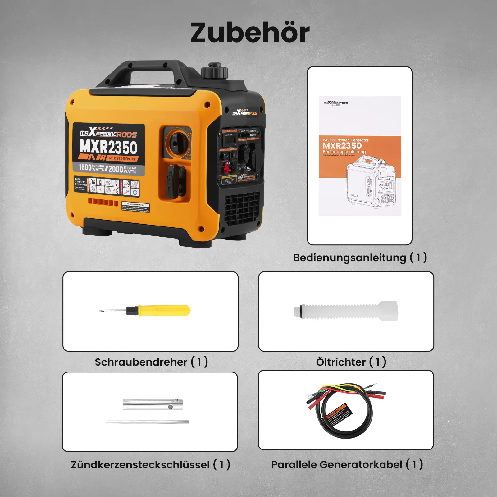 MAXPEEDINGRODS Generador Gasolina 2000W Silencioso Portátil para Camping - imagen 2