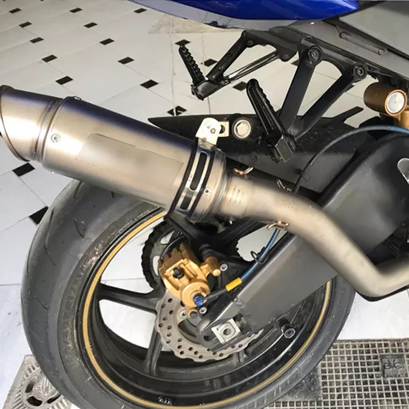 ZX6R ZX 10R ZX10R conector de tubo medio de contacto de escape de motocicleta Slip On para Kawasaki ZX10R 2008 09 10 11 12 13 14 15 16 17-20 - imagen 4