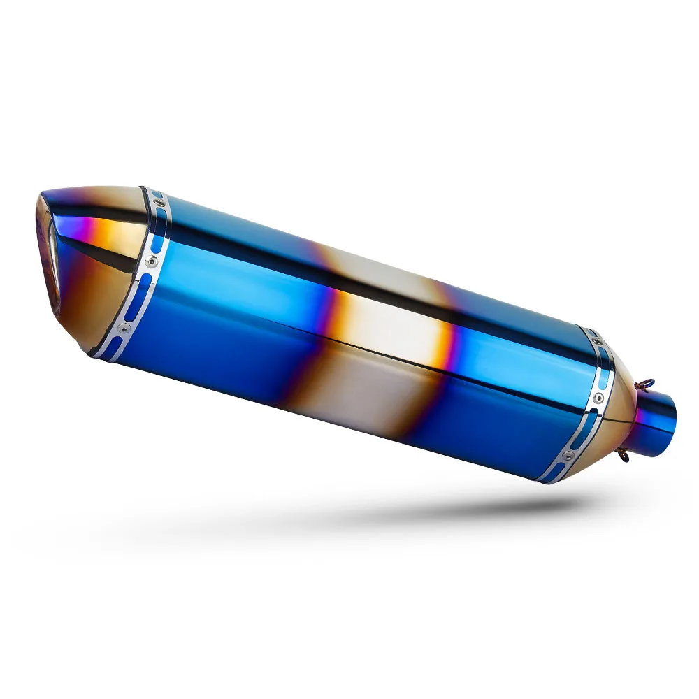 Silenciador azul de 51MM para motocicleta