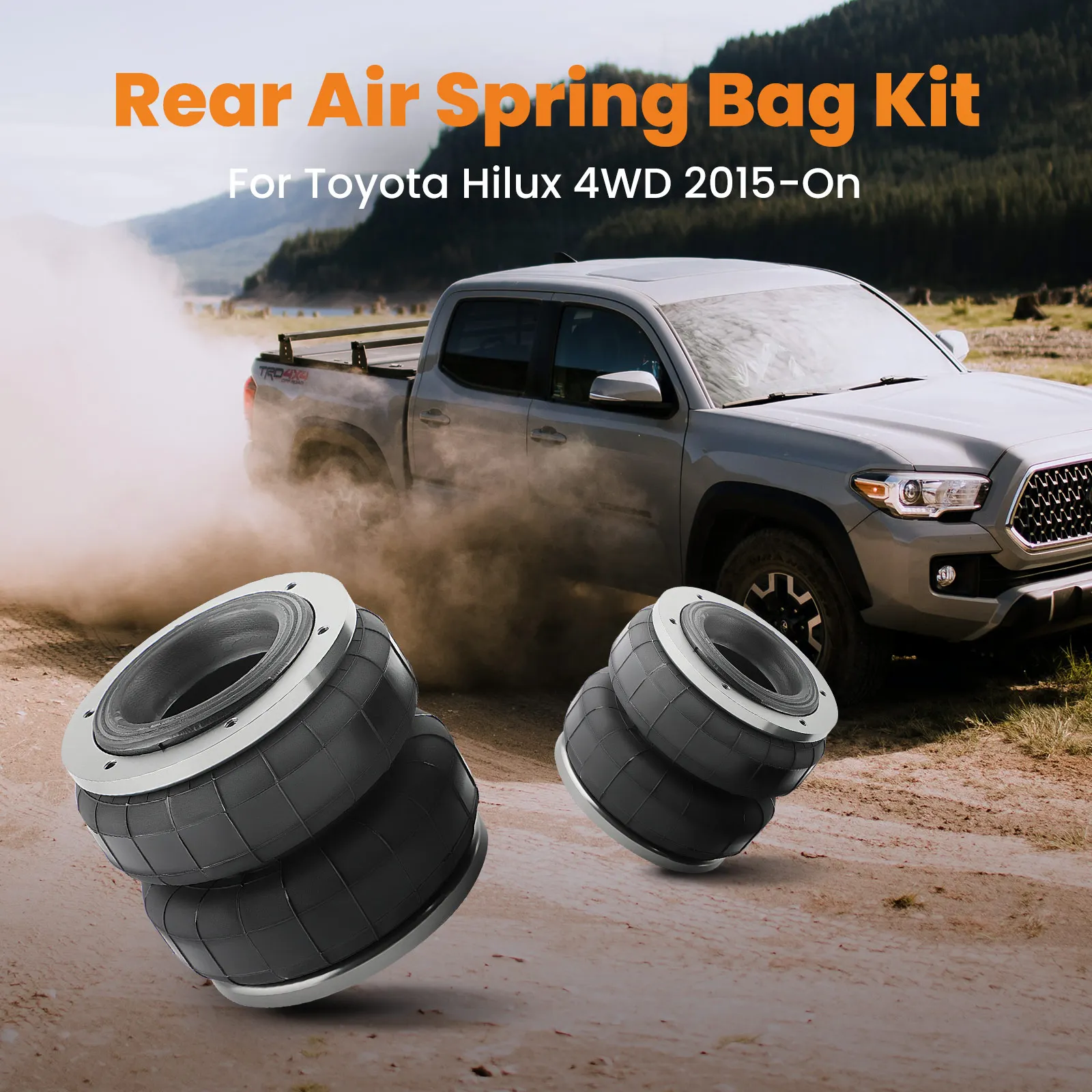 Kit de balonas neumáticas traseras Toyota Hilux 4WD 2015-2023 - imagen 2