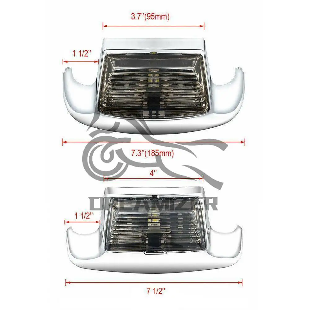 Guardabarros delantero-trasero Harley FLSTC Heritage con luz freno - imagen 2