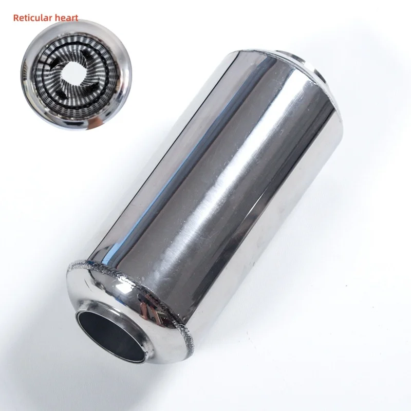 Punta de escape universal de acero inoxidable pulido 63 mm