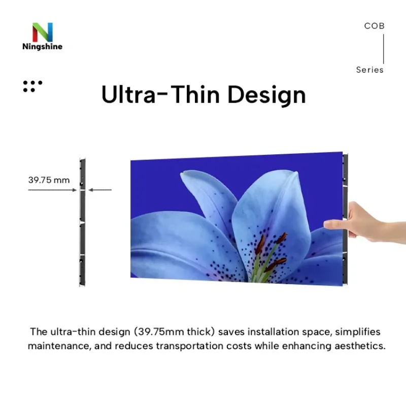 Vendedor caliente: 16:9 Sala de control Cob Mini 4K P0.9 P1.2 IP54 Panel de pantalla de pared de vídeo LED para interiores - imagen 3