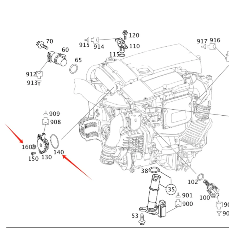 Cubierta Sello Solenoide Mercedes M271 - imagen 4