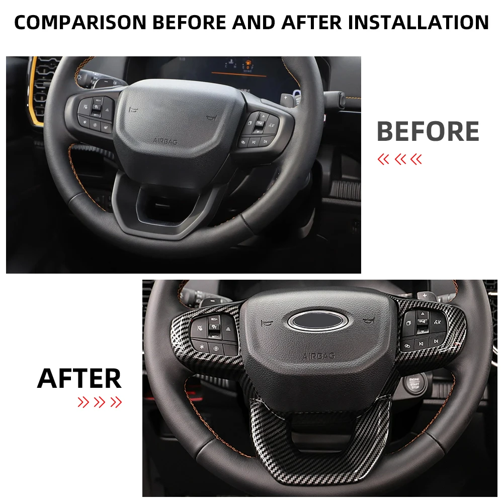 Cubierta panel volante Ford Ranger Everest XL XLT Sport Wildtrak 2023-2025 - imagen 2