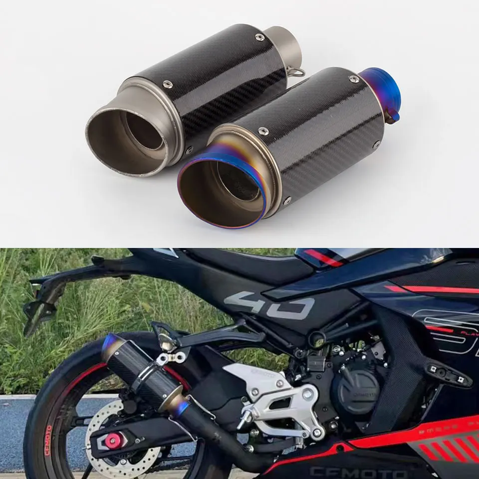 Silenciador de escape universal para moto con DB killer 36-51 mm
