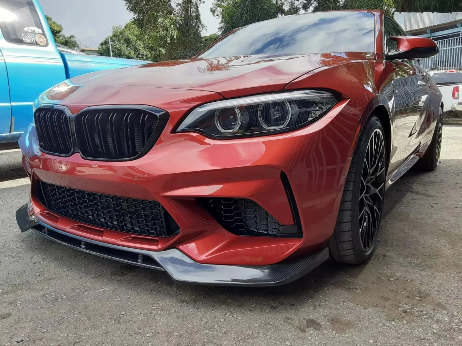 Divisor parachoques BMW M2 F87 fibra de carbono VRS - imagen 2