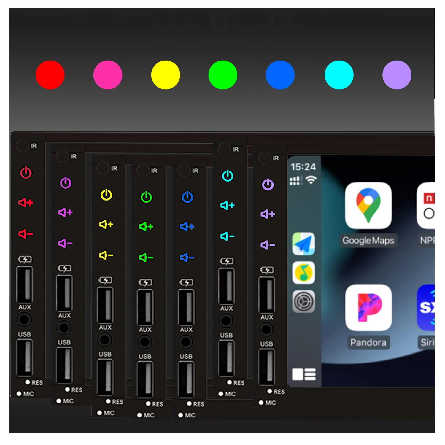 Botones LED con 7 colores