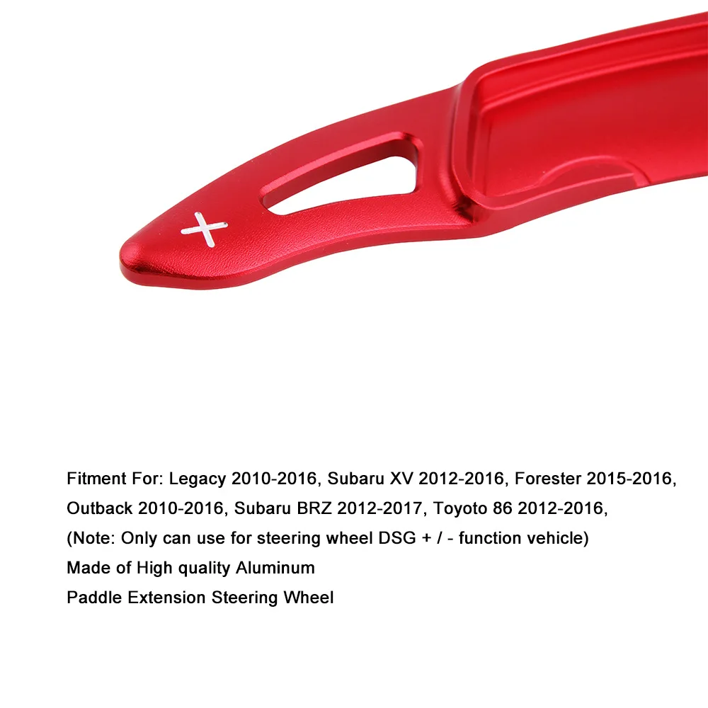 Hoja de paleta de cambio de aluminio, cubierta de extensión de palanca de cambios para volante de coche, para Subaru BRZ Impreza WRX Legacy XV Crosstrek - imagen 4