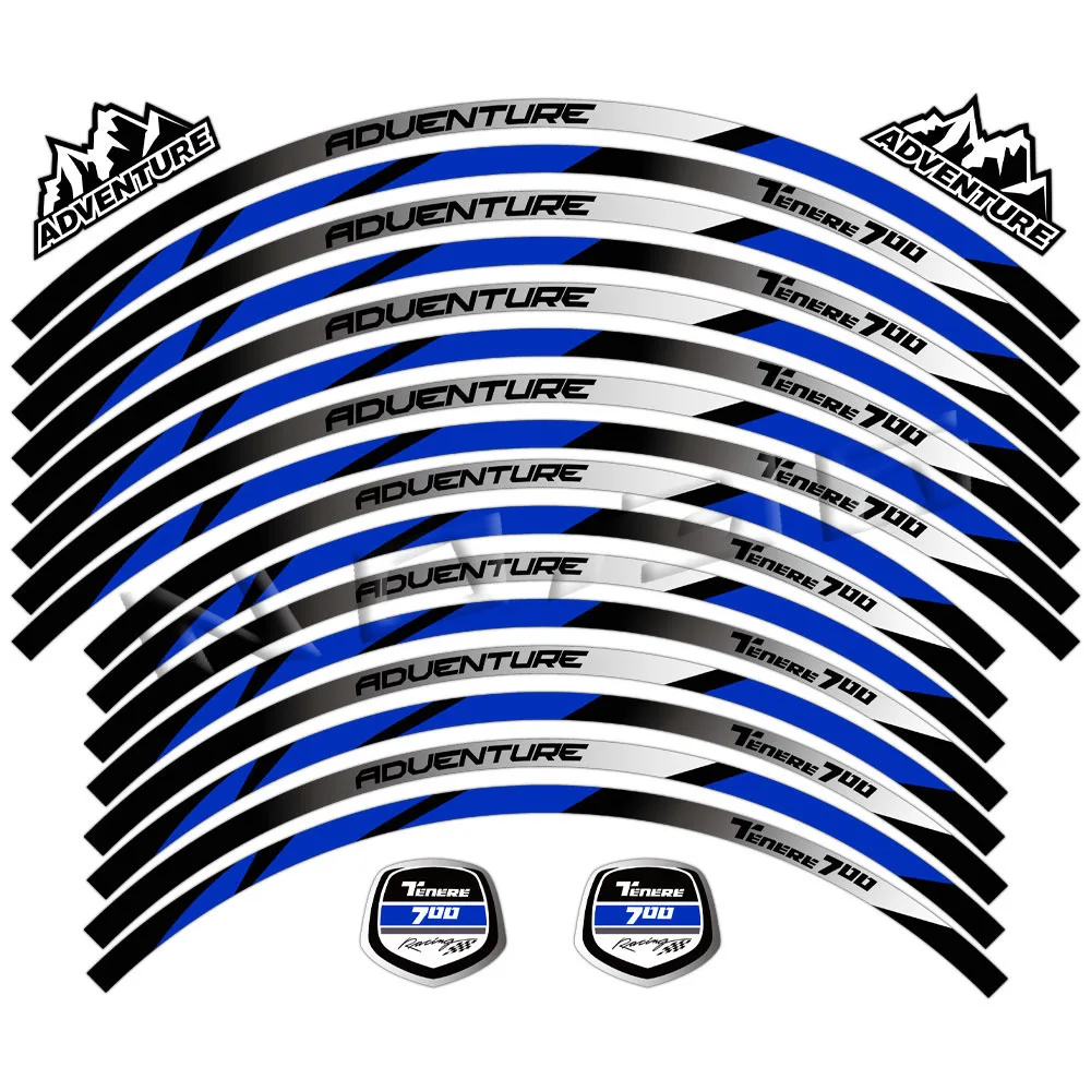 Pegatinas reflectantes para llantas Yamaha Ténéré 700 XTZ 700Z - imagen 2