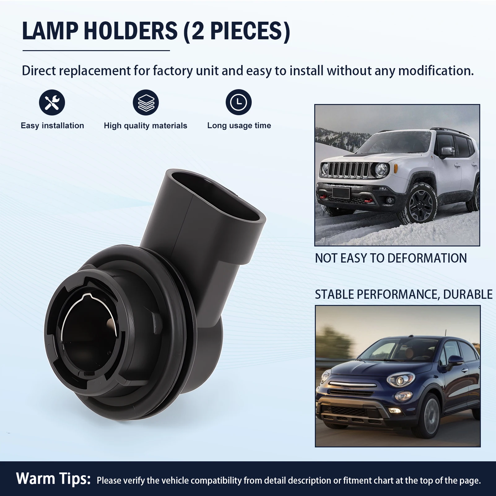 Soporte portalámparas de faro Fiat 500X 2016-2020 – OEM 68285062AA - imagen 5