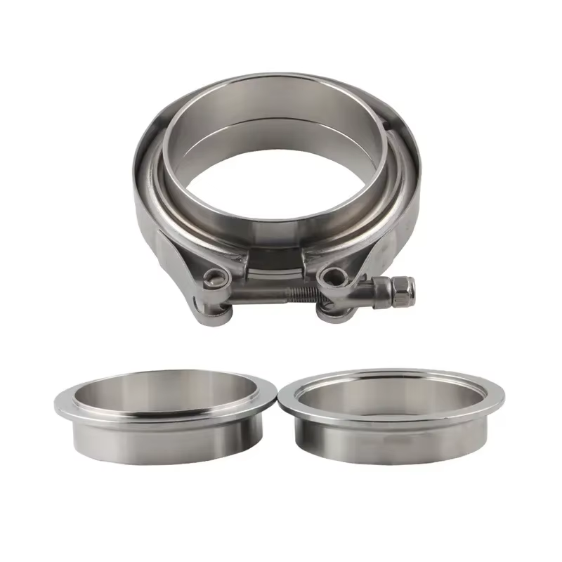 Abrazadera V-Band autoalineable macho-hembra CNC de acero inoxidable