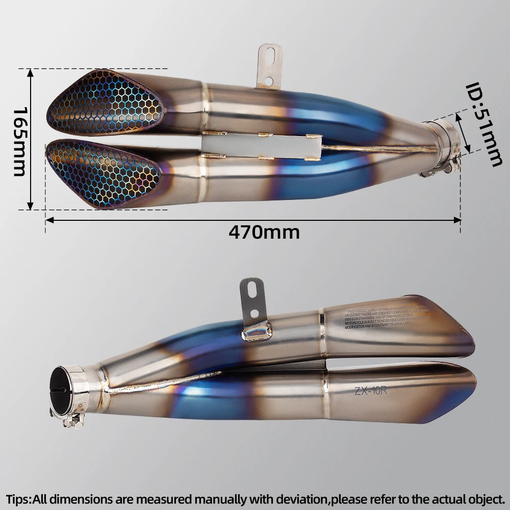 Para Kawasaki zx10r zx-10r 2021-2024 DY-GP Kit de silenciador modificado de línea de deslizamiento forjado de panal de motocicleta de titanio completo - imagen 2