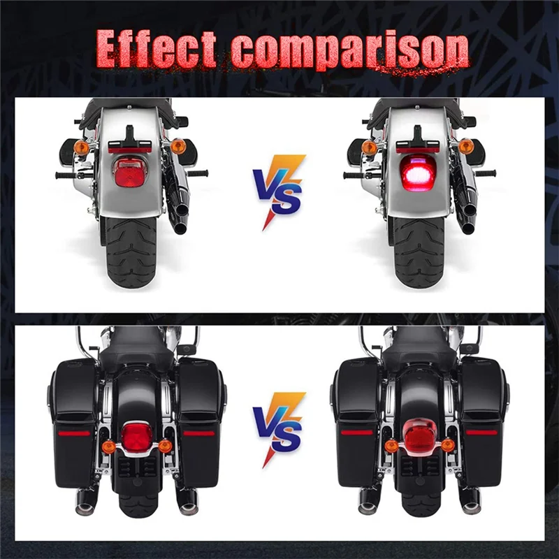 Luz freno LED trasera modificada motocicleta gran potencia penetrante - imagen 3