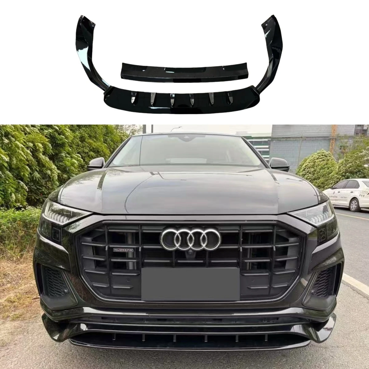 Labio de parachoques delantero para Audi Q8 S line 2018-2024