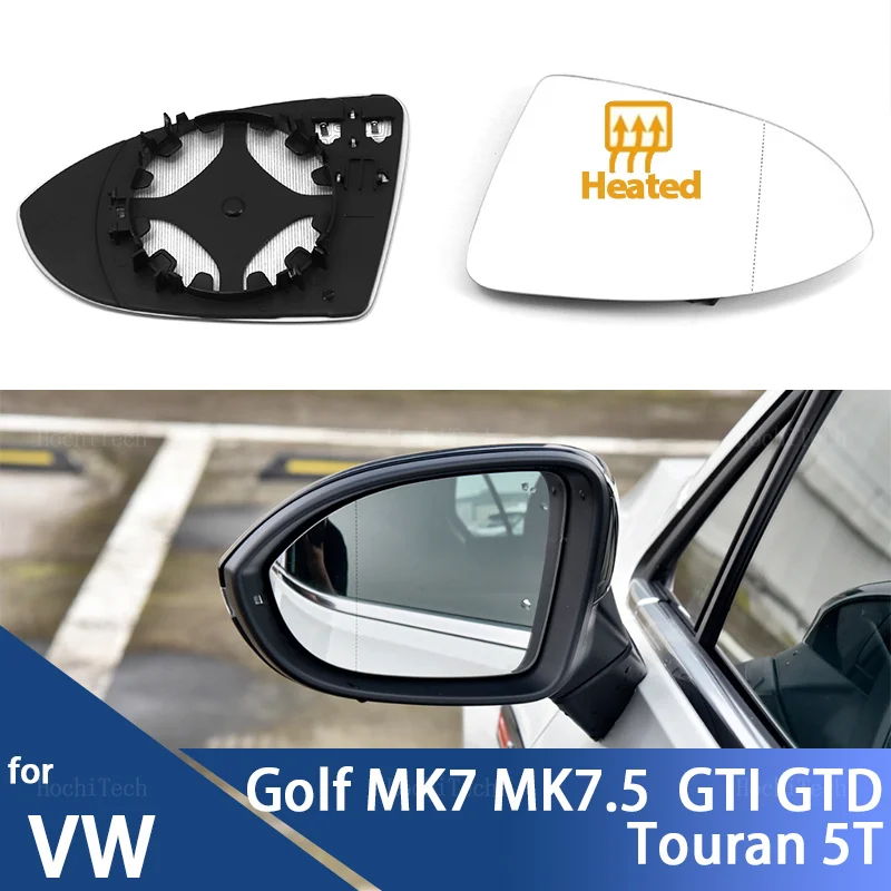 Cristal espejo retrovisor calefactado – VW Golf 7 GTI GTD Touran 5T 2012-21