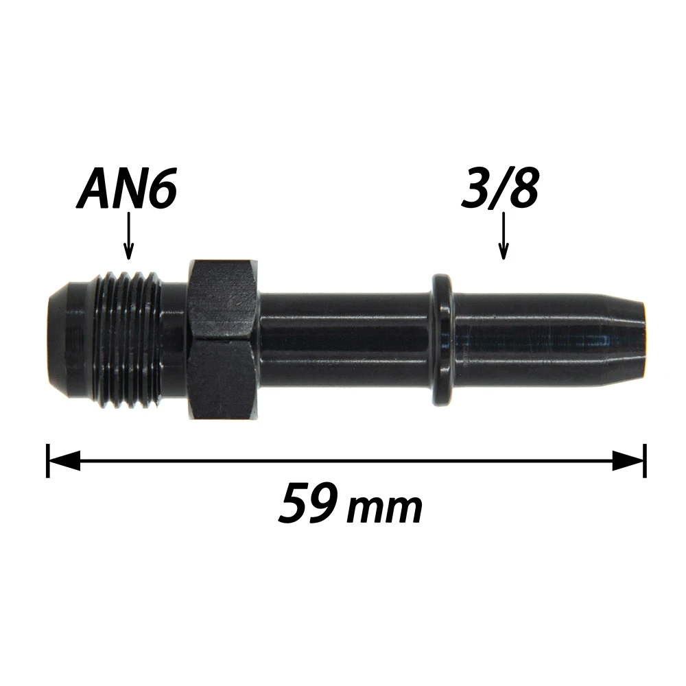 Adaptador Quick Connect AN6 raíl combustible 5/16 a 3/8, negro - imagen 5