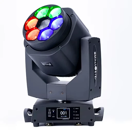 Equipo de Dj profesional, luz con cabezal móvil, 7x15W, a todo Color, Rgbw, LED, enfoque, ojo de abeja, Zoom, iluminación de escenario de lavado para fiesta y espectáculo