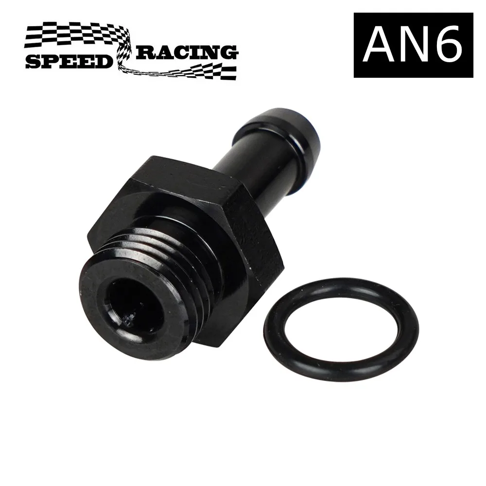 Adaptador AN6 macho a espiga 5/16 para combustible con junta tórica