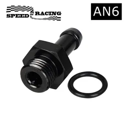Adaptador AN6 macho a espiga 5/16 para combustible con junta tórica