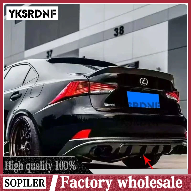 Difusor trasero con labio ABS negro carbono Lexus IS 2014-2016