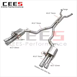 Escape catback CEES BMW M5 E60 V10 5.0 – Acero inoxidable colas carbono