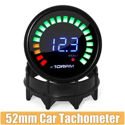 Tacómetro digital de RPM con carcasa negra para coche