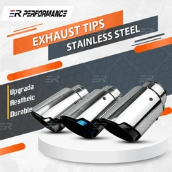 Punta de Escape Inoxidable 89mm Universal – Boquilla Silenciador Coche Modificado