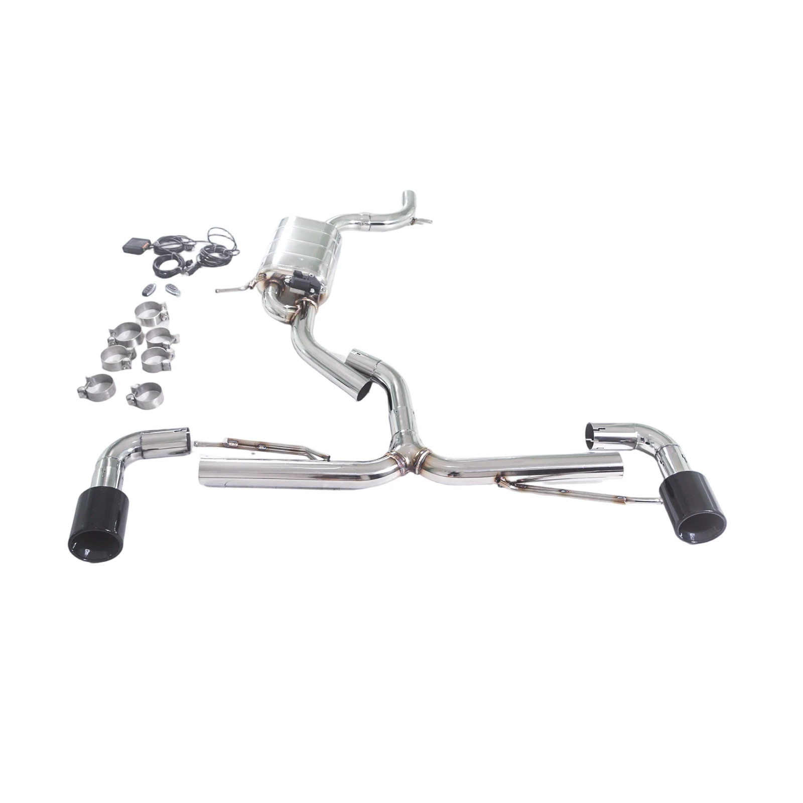 GFC Catback Silenciador de Escape para VW Golf 6 GTi 2,0 T con válvula
