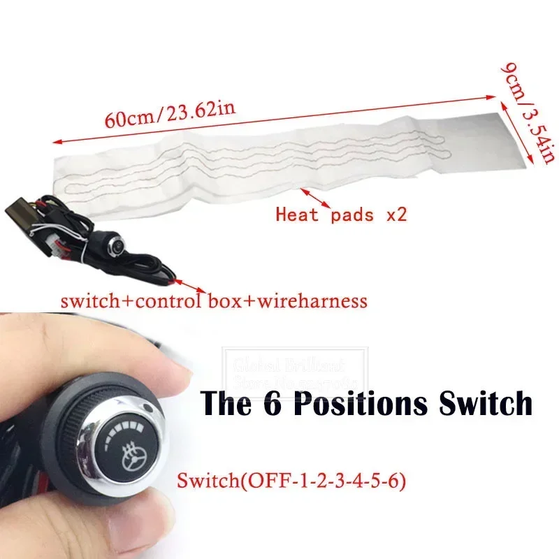 Almohadilla térmica universal para volante con interruptor y 6 niveles - imagen 5