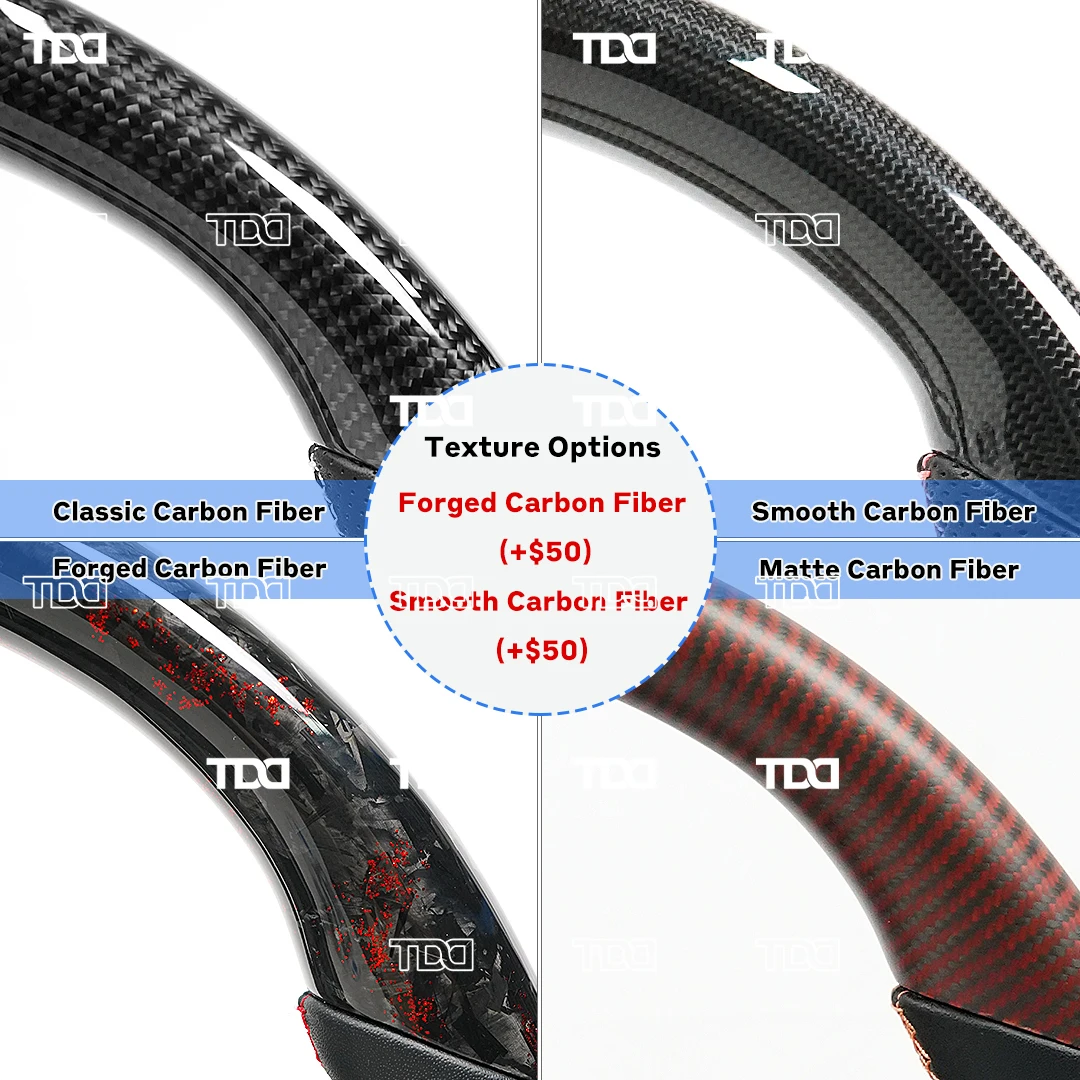 Volante LED Smart Galaxy Pro personalizado de fibra de carbono TDD para Dodge Charger Challenger - imagen 4