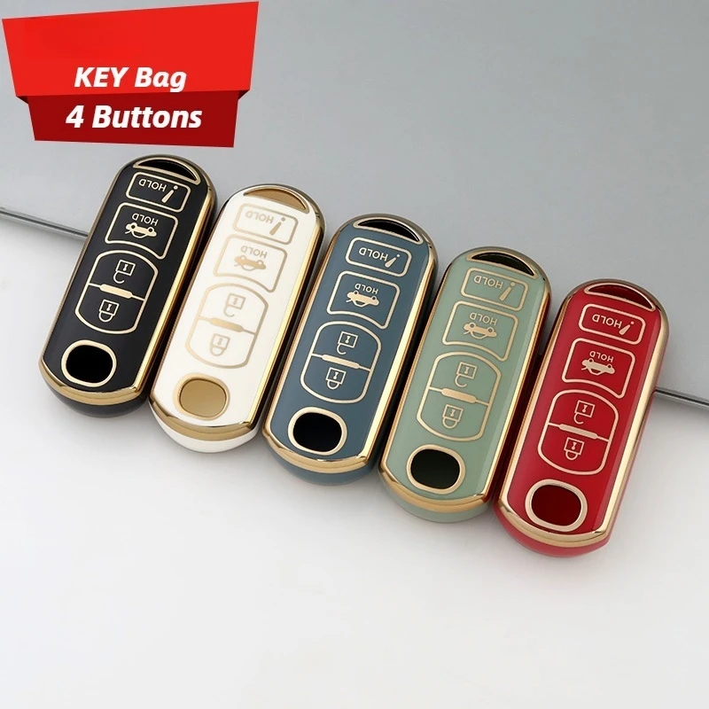 Funda protectora de llave TPU 4 botones para Mazda 2, 3 y 6