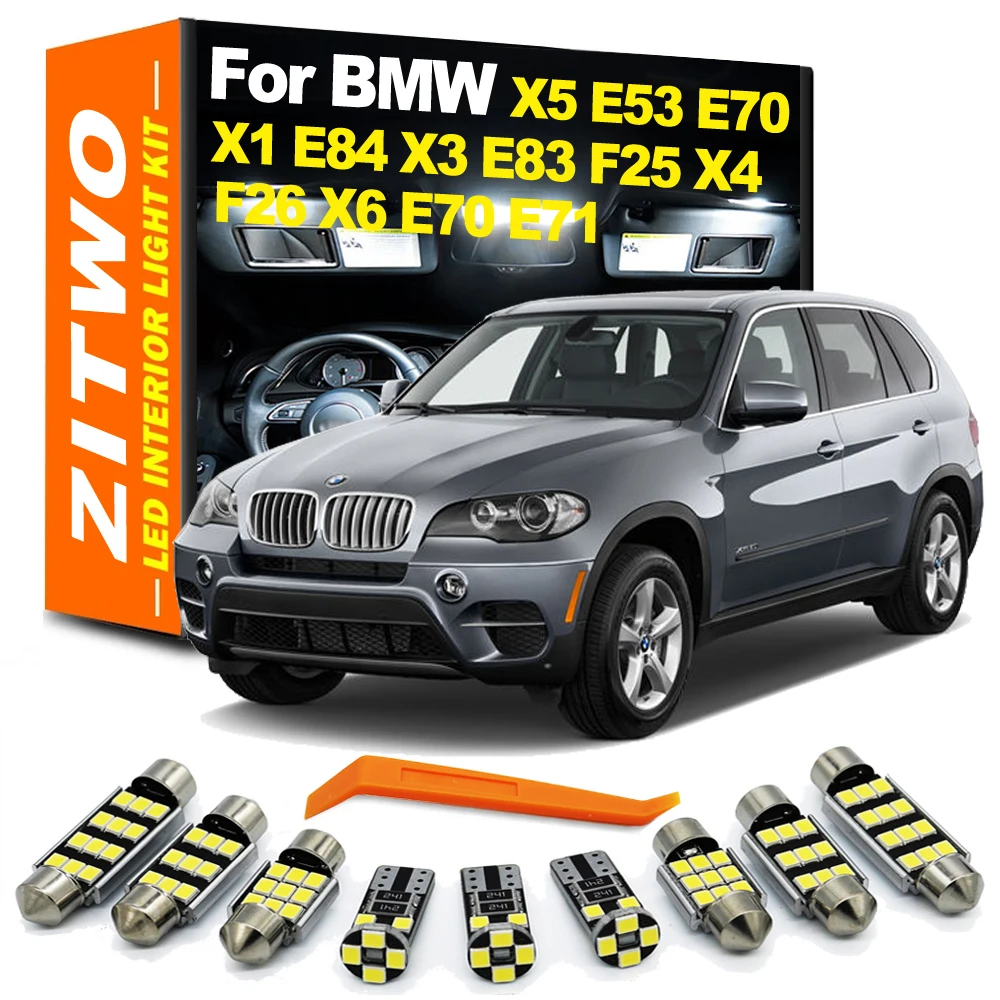 ZITWO Kit bombillas LED de cúpula y cortesía BMW X1 X3