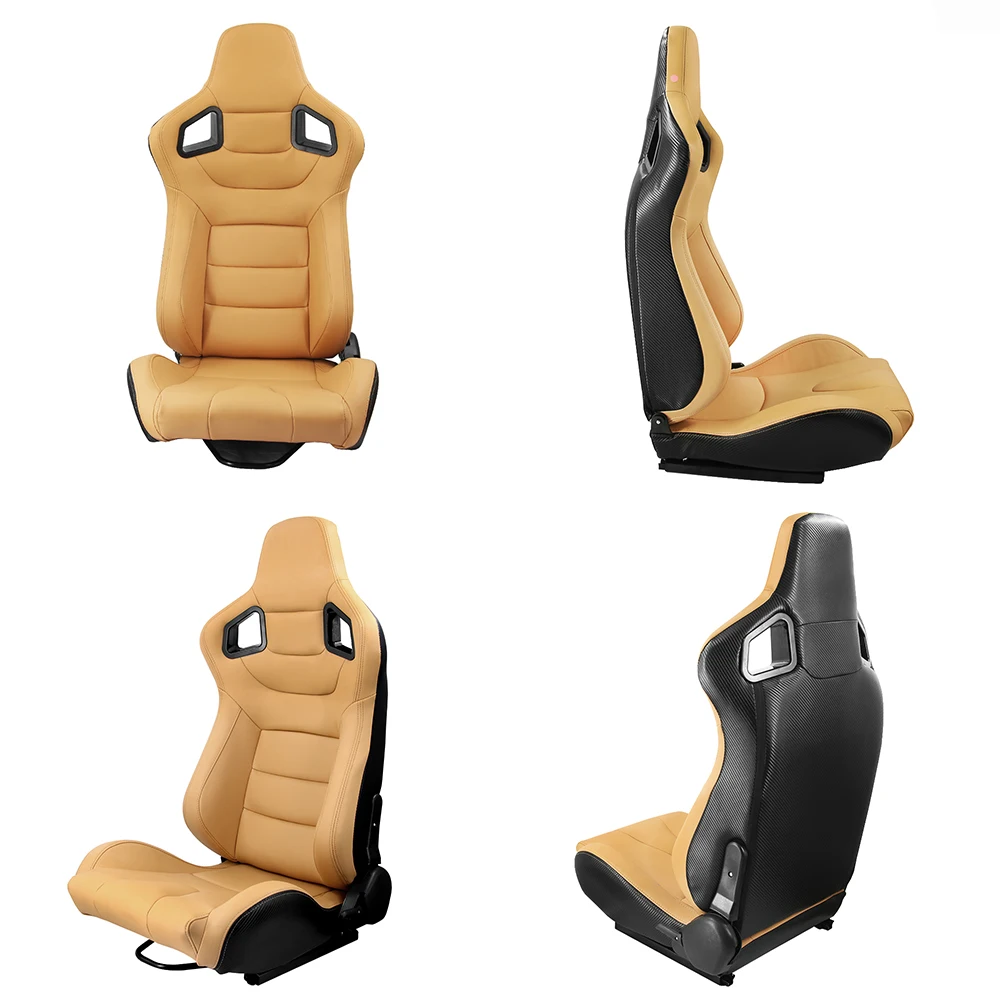 Asientos de carreras cubo ajustables 3D universales PVC reclinables - imagen 3