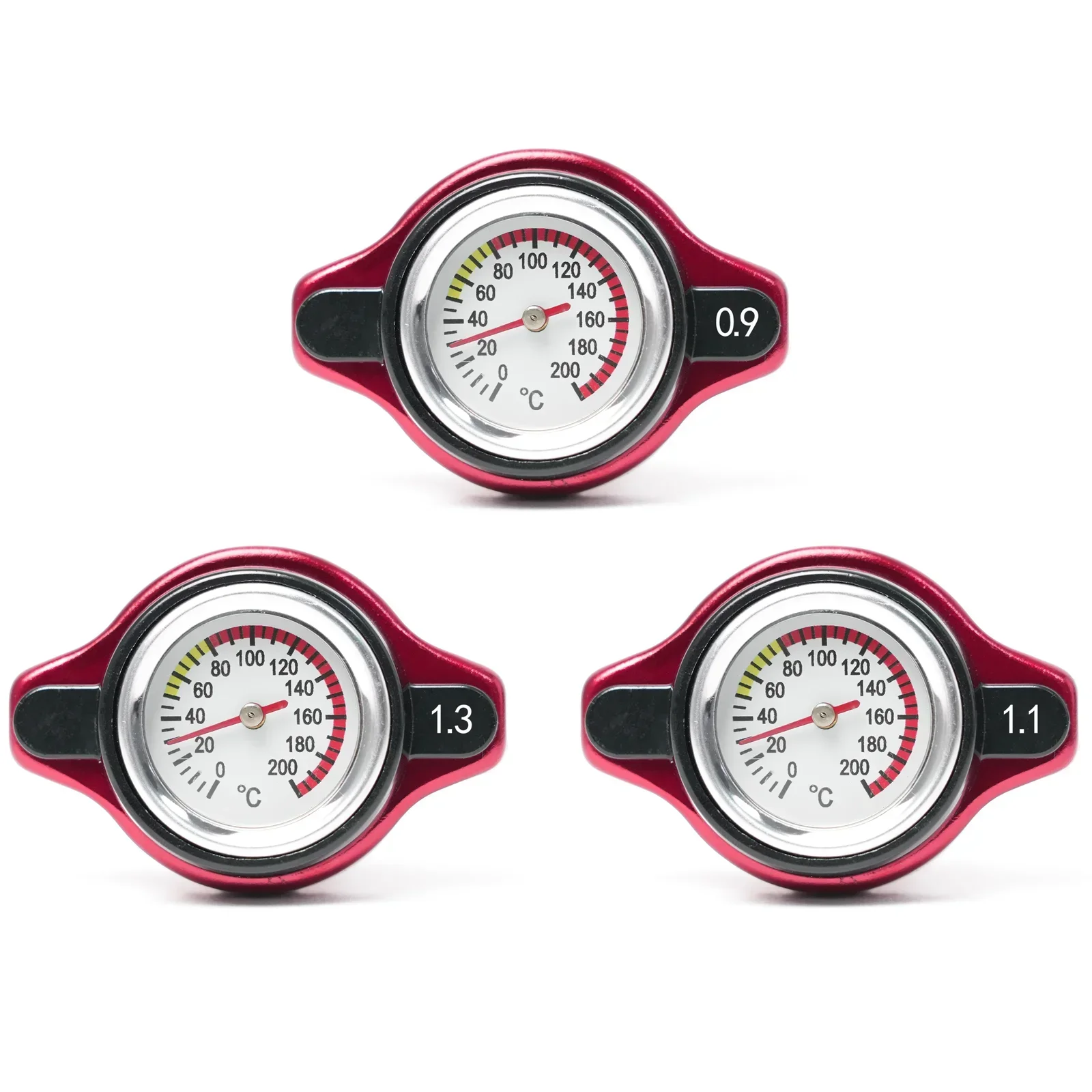 Tapa radiador termo roja con medidor temperatura – Universal