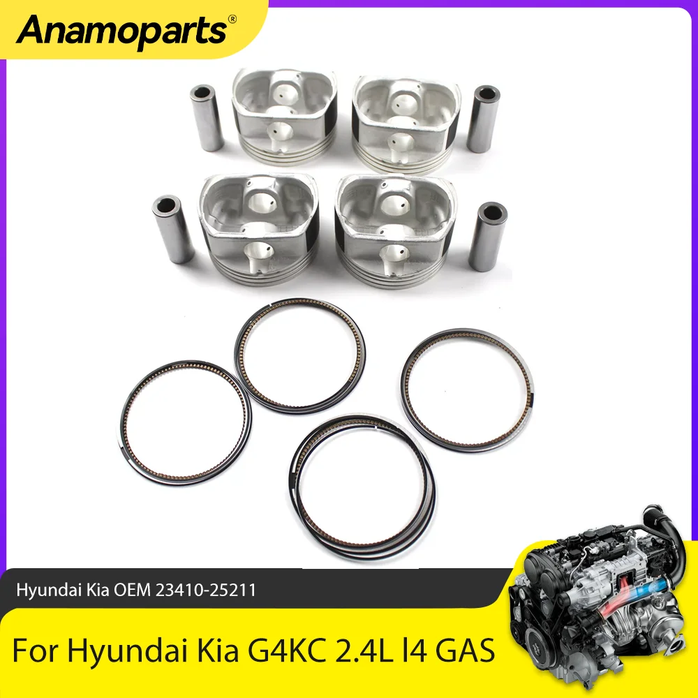 23410-252111 Pistón con juego de anillos – Hyundai Tucson 2.4 G4KC