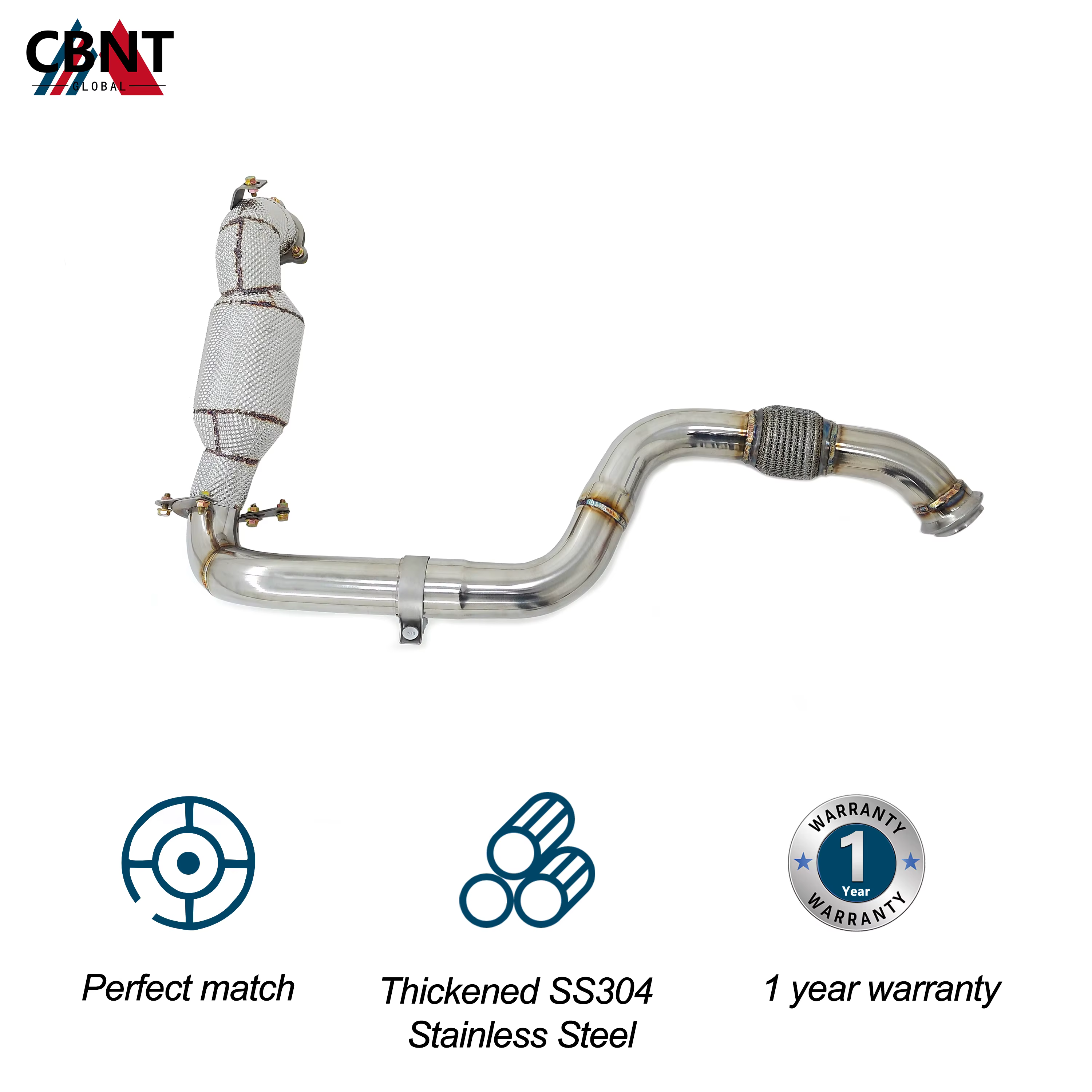 Downpipe CBNT Racing para Mercedes-Benz A180/A200/A260 W176 2.0T - imagen 2