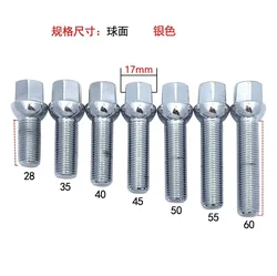 Tornillos Allen M12x1.5 extra largos cabeza hexagonal 17mm 24-60mm