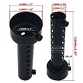 2x Black Long 45mm