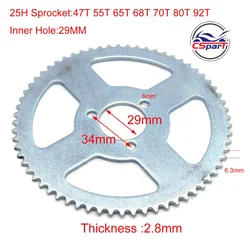Piñón Trasero para ATV Quad Pit Bike 47-49CC - Múltiples Tamaños