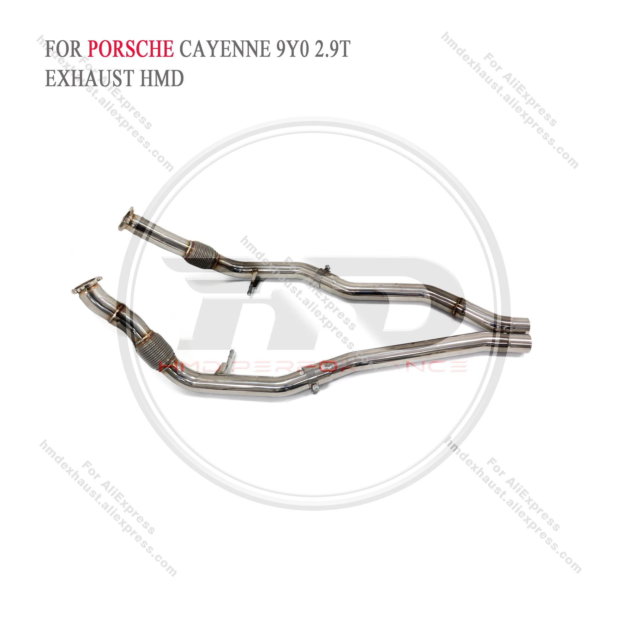 Tubo intermedio escape HMD acero inoxidable – Porsche Cayenne 2.9T