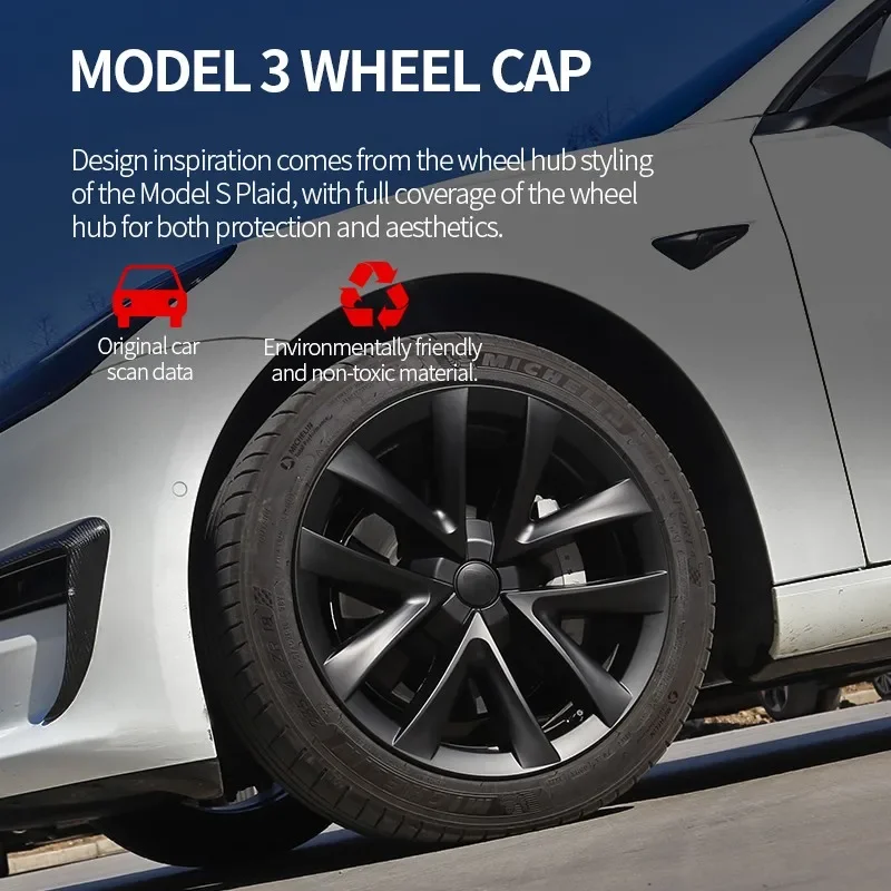 Kit tapacubos Tesla Model 3 18 pulgadas – 4 uds (2020-2023) - imagen 3