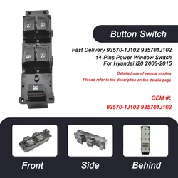Interruptor elevalunas Hyundai i20 OEM 93570-1J102