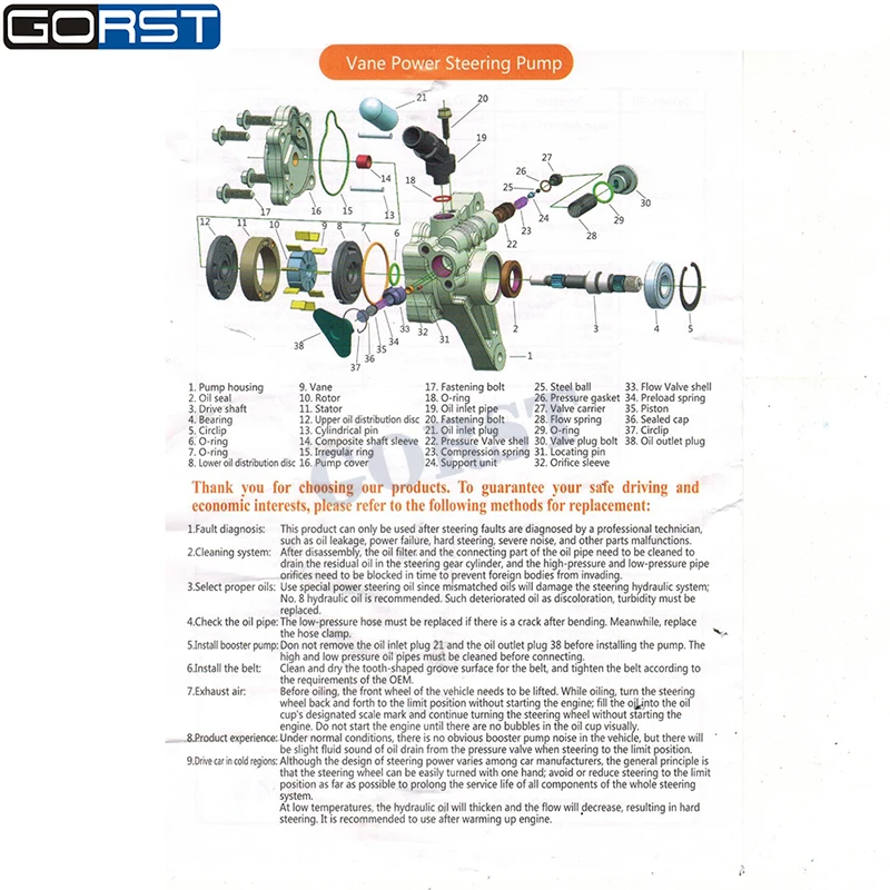 Bomba de dirección BMW E46 vista lateral