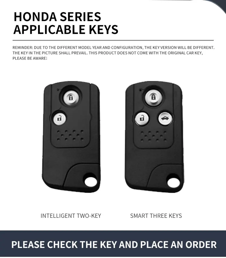 Carcasa para mando de llave compatible con modelos Honda
