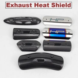 Protector térmico de fibra de carbono para escape de moto