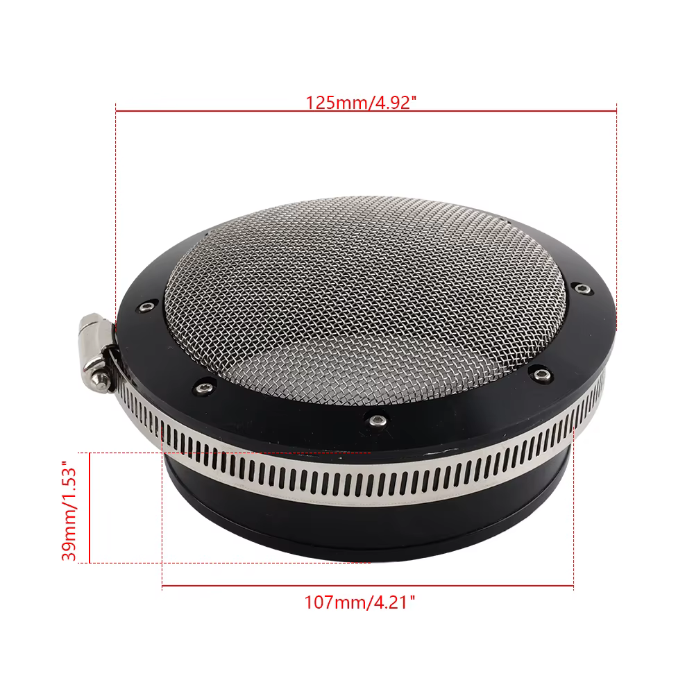 Pantalla esférica de acero inoxidable para la entrada de aire de un turbo